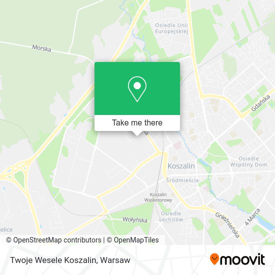 Twoje Wesele Koszalin map