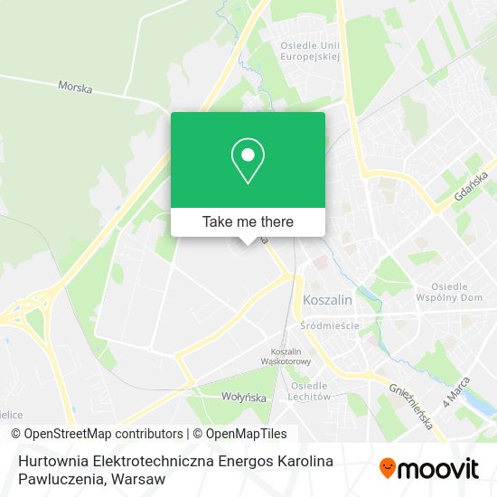 Hurtownia Elektrotechniczna Energos Karolina Pawluczenia map