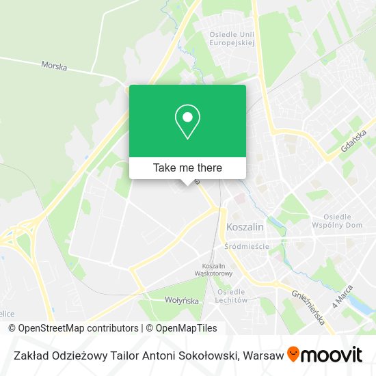 Zakład Odzieżowy Tailor Antoni Sokołowski map