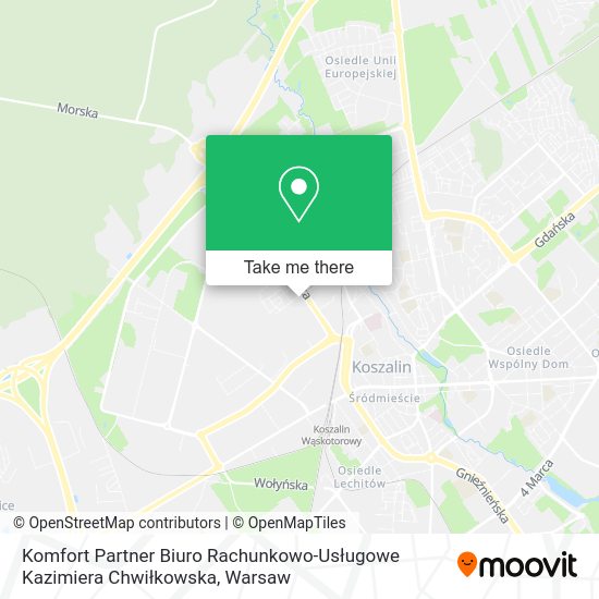 Komfort Partner Biuro Rachunkowo-Usługowe Kazimiera Chwiłkowska map