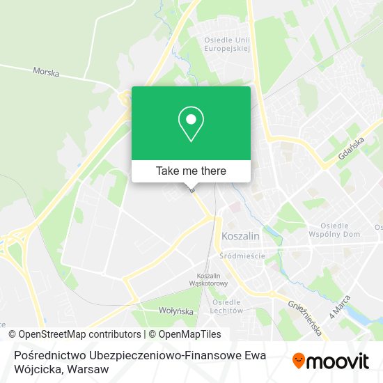 Pośrednictwo Ubezpieczeniowo-Finansowe Ewa Wójcicka map