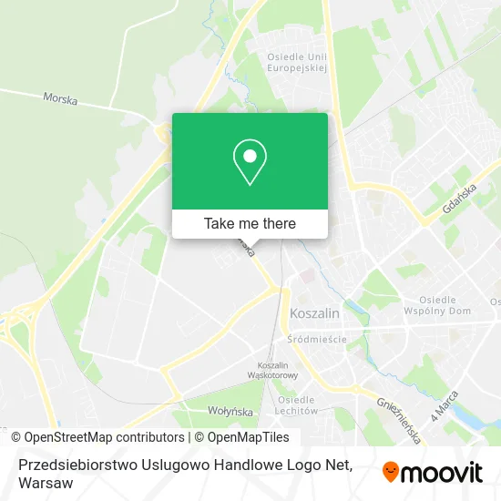 Карта Przedsiebiorstwo Uslugowo Handlowe Logo Net