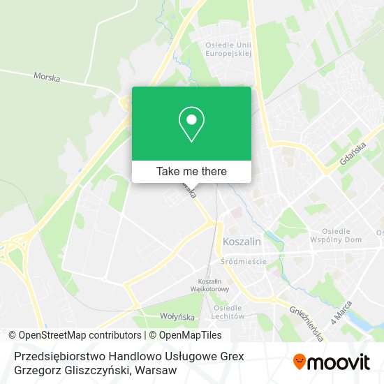 Przedsiębiorstwo Handlowo Usługowe Grex Grzegorz Gliszczyński map