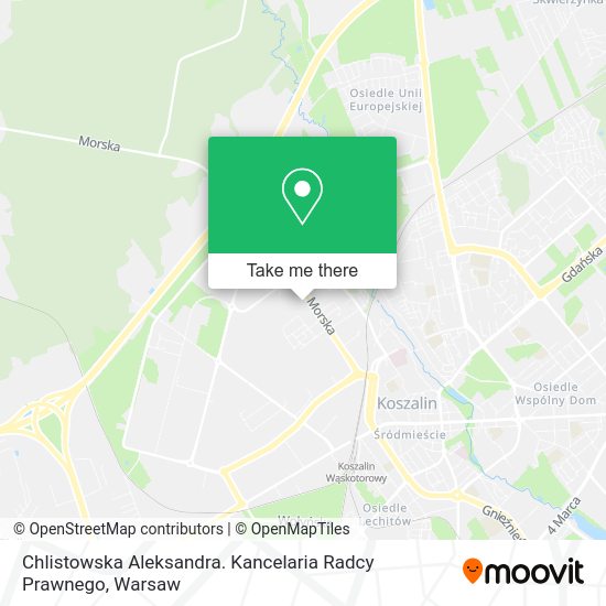 Chlistowska Aleksandra. Kancelaria Radcy Prawnego map