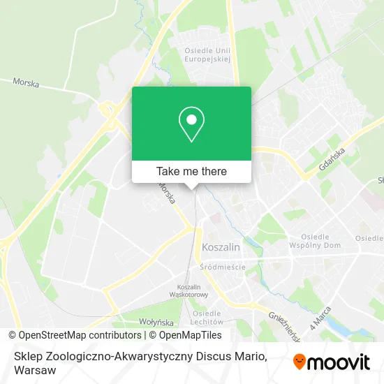 Карта Sklep Zoologiczno-Akwarystyczny Discus Mario