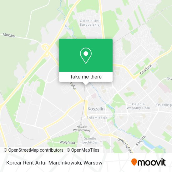 Korcar Rent Artur Marcinkowski map