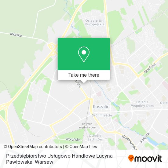 Przedsiębiorstwo Usługowo Handlowe Lucyna Pawłowska map