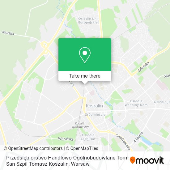 Przedsiębiorstwo Handlowo-Ogólnobudowlane Tom-San Szpil Tomasz Koszalin map