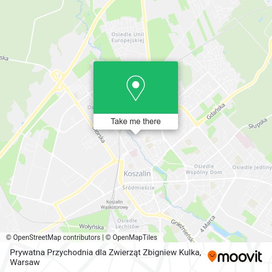 Prywatna Przychodnia dla Zwierząt Zbigniew Kulka map