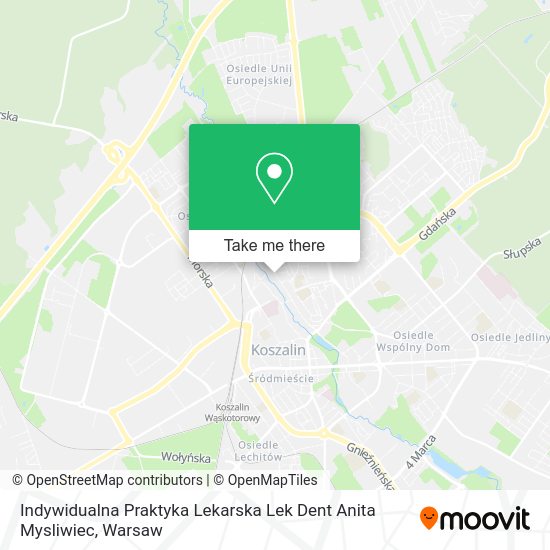 Indywidualna Praktyka Lekarska Lek Dent Anita Mysliwiec map