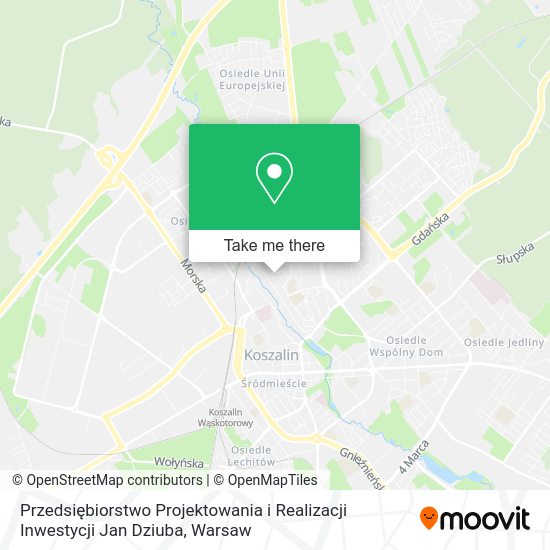 Przedsiębiorstwo Projektowania i Realizacji Inwestycji Jan Dziuba map