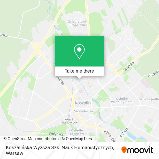 Koszalińska Wyższa Szk. Nauk Humanistycznych map