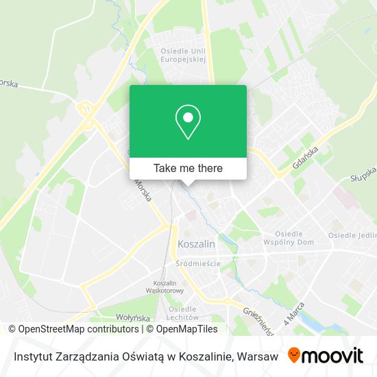 Instytut Zarządzania Oświatą w Koszalinie map