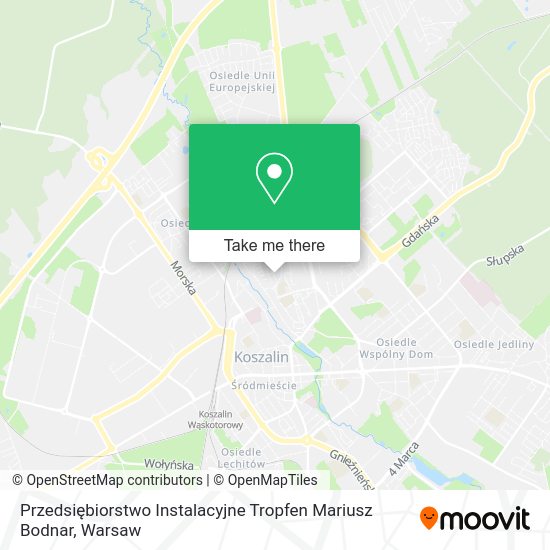 Przedsiębiorstwo Instalacyjne Tropfen Mariusz Bodnar map