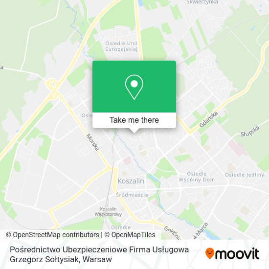 Pośrednictwo Ubezpieczeniowe Firma Usługowa Grzegorz Sołtysiak map