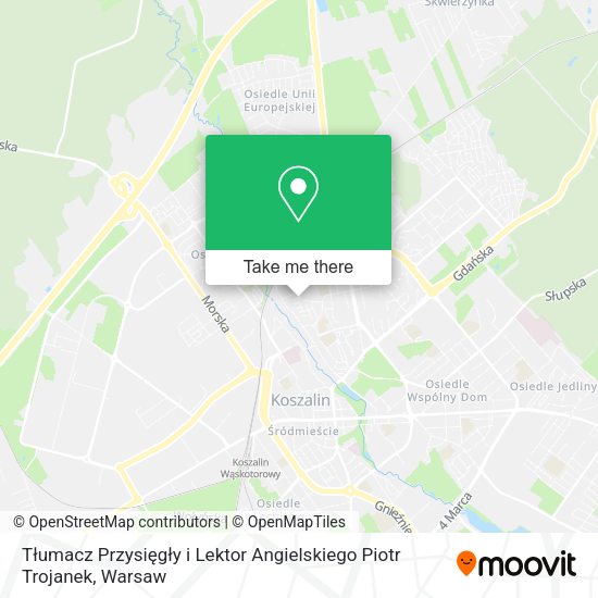 Tłumacz Przysięgły i Lektor Angielskiego Piotr Trojanek map