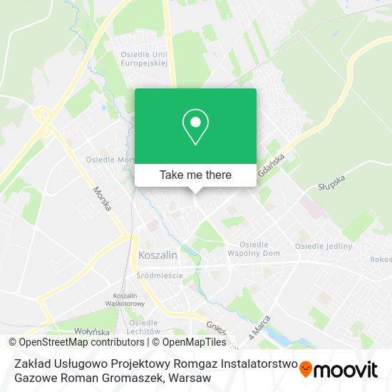 Zakład Usługowo Projektowy Romgaz Instalatorstwo Gazowe Roman Gromaszek map