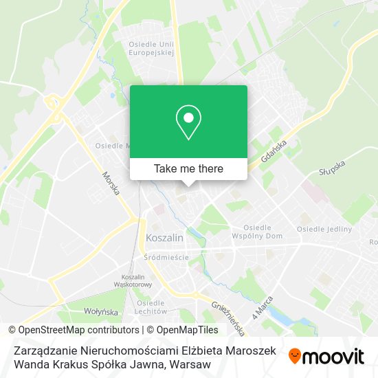 Zarządzanie Nieruchomościami Elżbieta Maroszek Wanda Krakus Spółka Jawna map