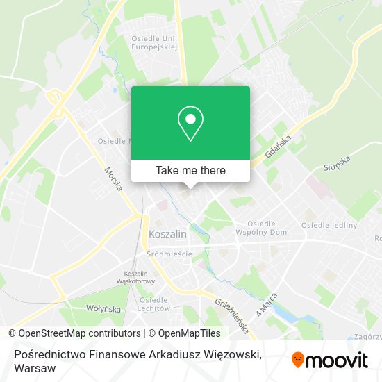 Pośrednictwo Finansowe Arkadiusz Więzowski map