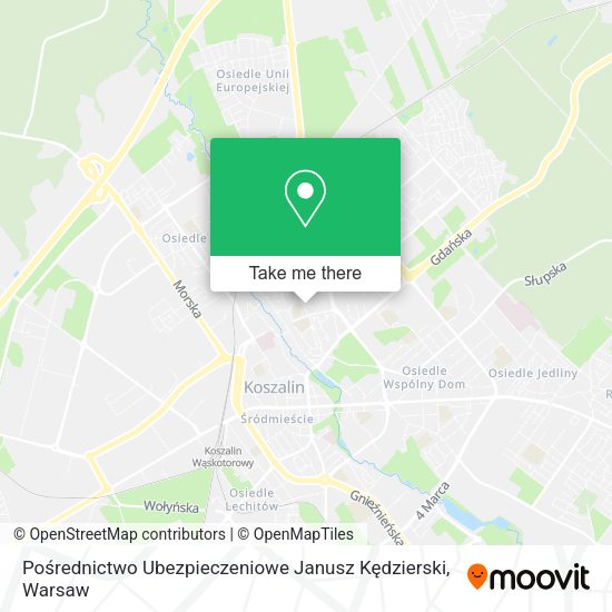 Pośrednictwo Ubezpieczeniowe Janusz Kędzierski map