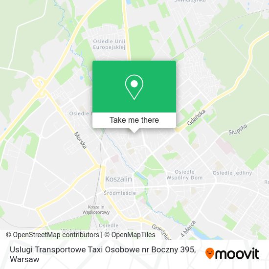 Uslugi Transportowe Taxi Osobowe nr Boczny 395 map