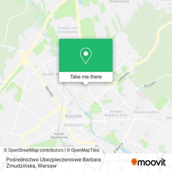 Pośrednictwo Ubezpieczeniowe Barbara Żmudzińska map