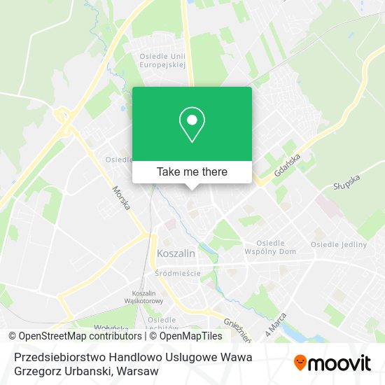 Przedsiebiorstwo Handlowo Uslugowe Wawa Grzegorz Urbanski map