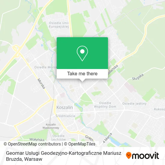 Geomar Usługi Geodezyjno-Kartograficzne Mariusz Bruzda map