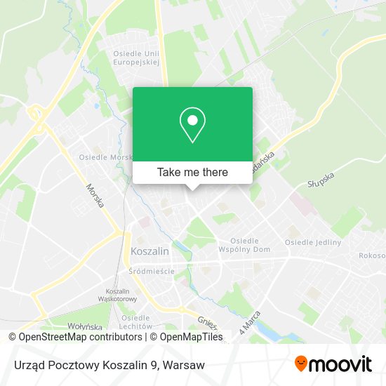 Urząd Pocztowy Koszalin 9 map