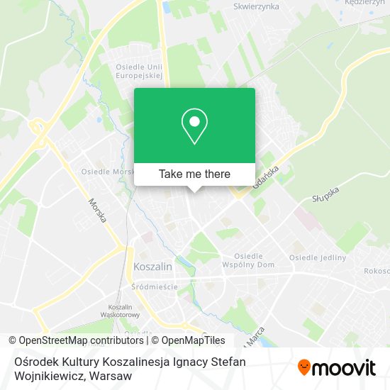 Ośrodek Kultury Koszalinesja Ignacy Stefan Wojnikiewicz map