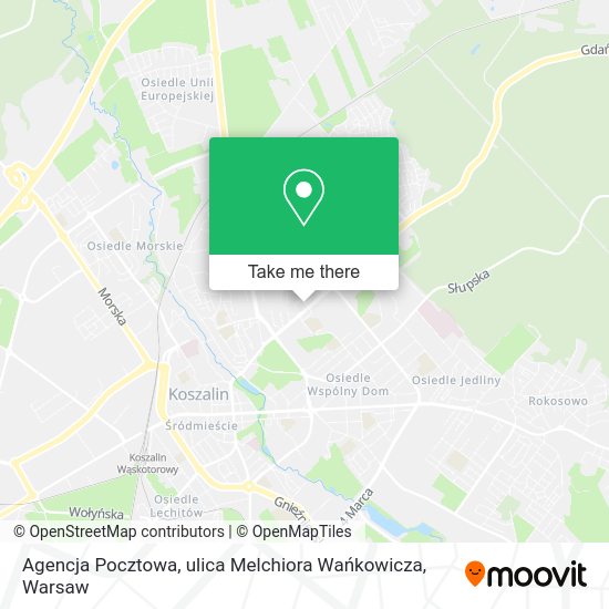 Agencja Pocztowa, ulica Melchiora Wańkowicza map