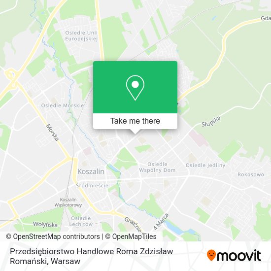 Przedsiębiorstwo Handlowe Roma Zdzisław Romański map