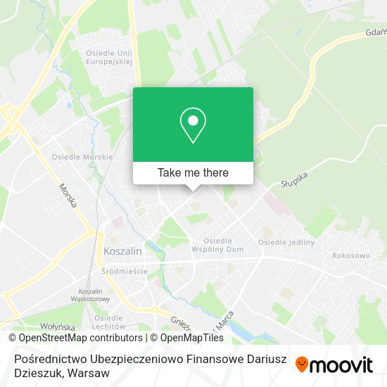 Pośrednictwo Ubezpieczeniowo Finansowe Dariusz Dzieszuk map