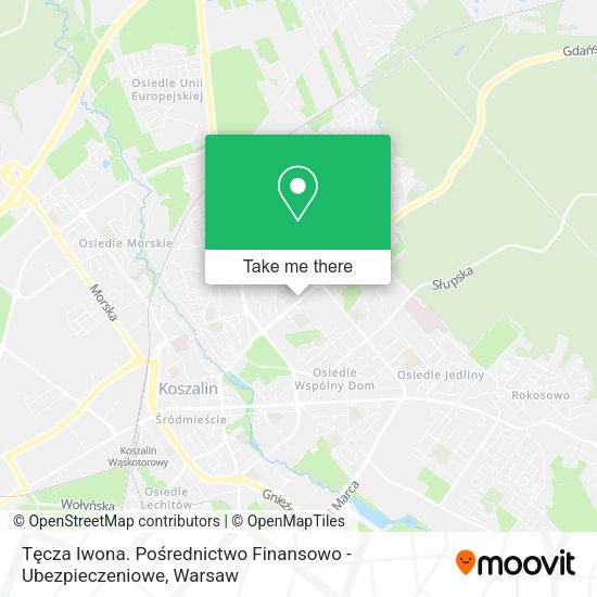 Tęcza Iwona. Pośrednictwo Finansowo - Ubezpieczeniowe map