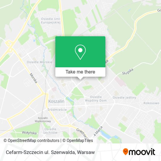 Cefarm-Szczecin ul. Szenwalda map