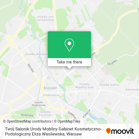 Twój Salonik Urody Mobilny Gabinet Kosmetyczno-Podologiczny Eliza Wasilewska map