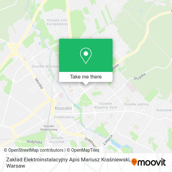 Zakład Elektroinstalacyjny Apis Mariusz Kraśniewski map