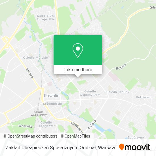 Zakład Ubezpieczeń Społecznych. Oddział map