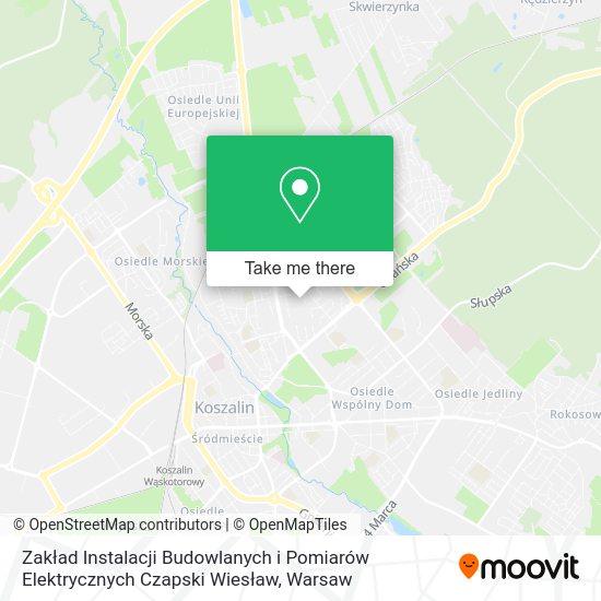 Zakład Instalacji Budowlanych i Pomiarów Elektrycznych Czapski Wiesław map