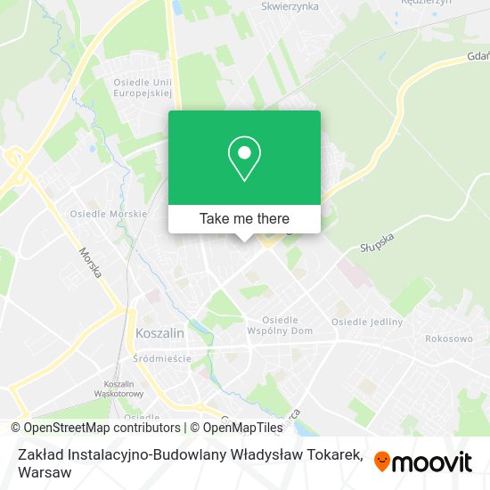 Карта Zakład Instalacyjno-Budowlany Władysław Tokarek