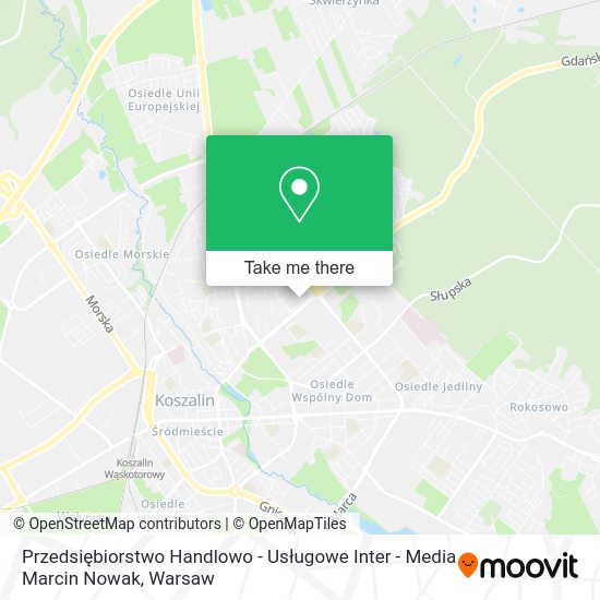 Przedsiębiorstwo Handlowo - Usługowe Inter - Media Marcin Nowak map