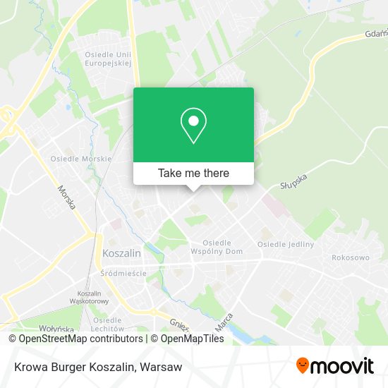 Krowa Burger Koszalin map