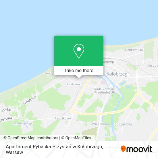 Apartament Rybacka Przystań w Kołobrzegu map