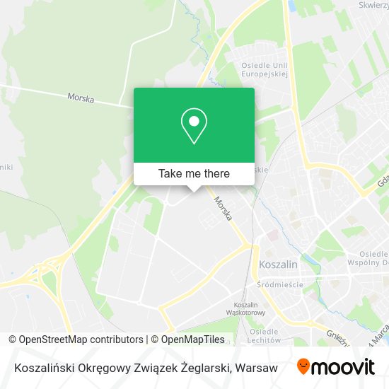 Карта Koszaliński Okręgowy Związek Żeglarski