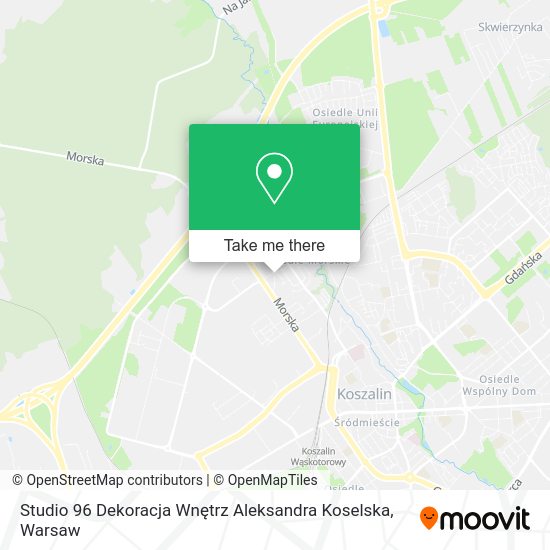 Studio 96 Dekoracja Wnętrz Aleksandra Koselska map