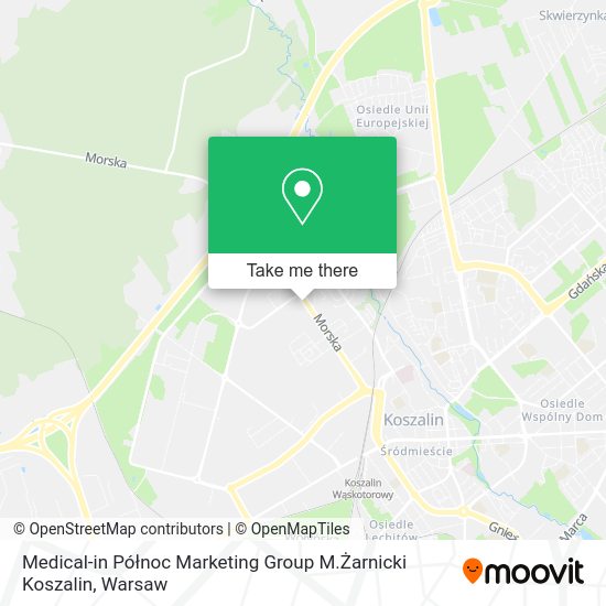 Medical-in Północ Marketing Group M.Żarnicki Koszalin map