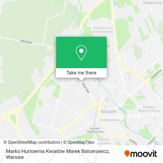 Marko Hurtownia Kwiatów Marek Balcerowicz map