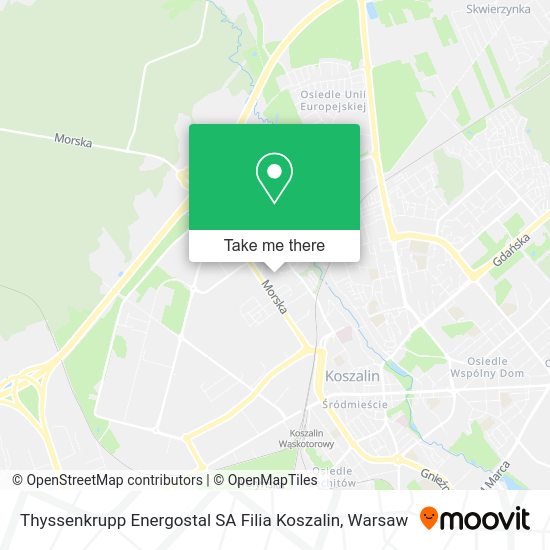 Thyssenkrupp Energostal SA Filia Koszalin map