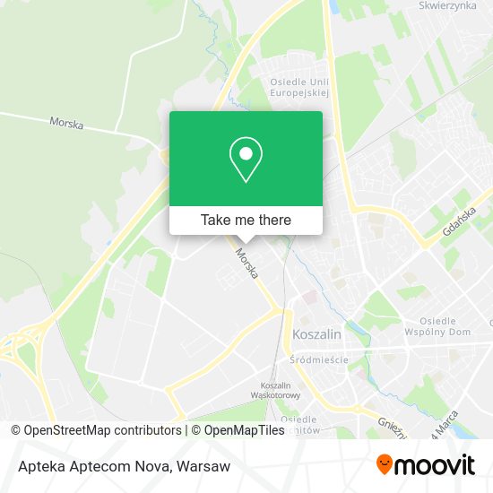 Apteka Aptecom Nova map