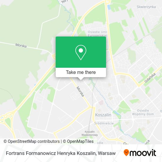 Fortrans Formanowicz Henryka Koszalin map